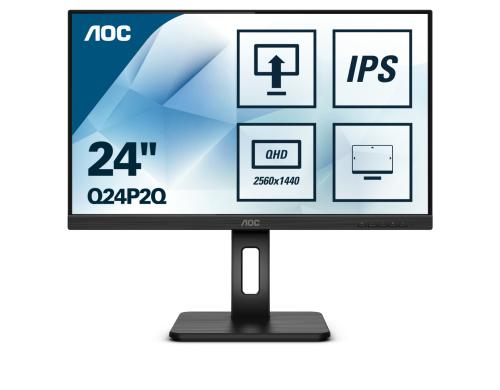 AOC 24 Q24P2Q WLED, 2560x1440, IPS HDMI / VGA / Displayport, Speakers, Pivot