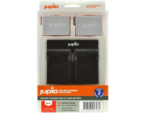 Jupio Canon Value Pack 2x LP-E8 1120 mAh + USB Dual Charger