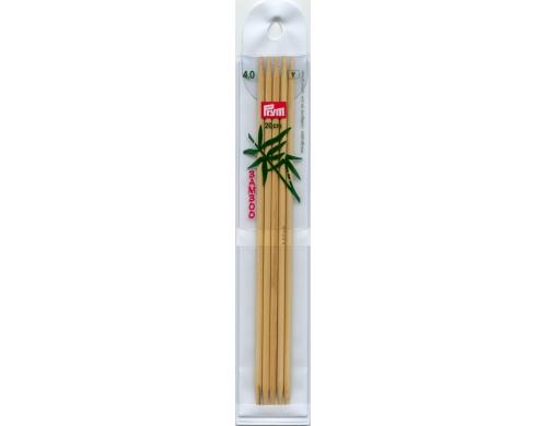 Prym Strumpfstricknadeln, Bambus 4 mm x 20 cm, Beutel 5 Stck