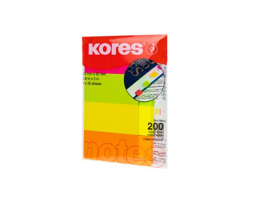 Kores Pagemarker Papier 1 Packung  200 Stck (50 Stk. Pro Farbe)