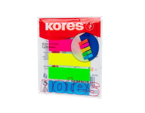 Kores Pagemarker Neon 1 Packung  125 Stck (25 Stk. Pro Farbe)