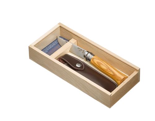 Opinel N8, Geschenkbox Box,stainless steel, olive wood, Hlle