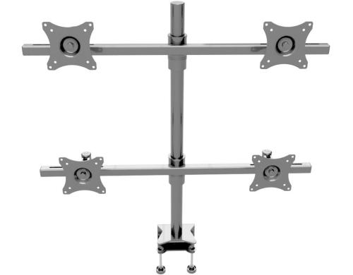 Edbak 4er Monitor Tischhalterung SV07 Tischklemme, bis 100x100, 19-27, bis 40kg