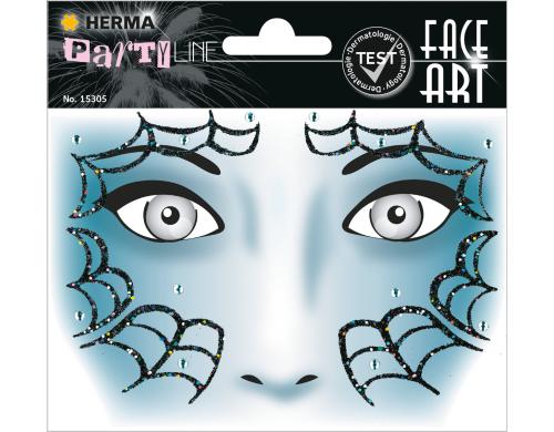 Herma Tattoos Face Art Spider 1 Blatt, Material: Folie