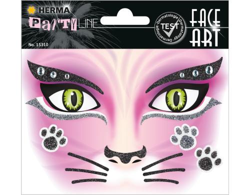 Herma Tattoos Face Art Cat 1 Blatt, Material: Folie