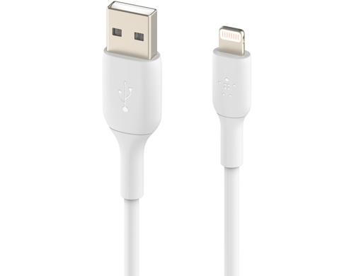 Belkin BOOST CHARGE USB-A-Lightning 2m weiss