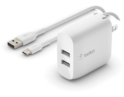Belkin BOOST CHARGE USB-A-Netzladegert Dau 2x 12W USB-A/USB-C Kabel