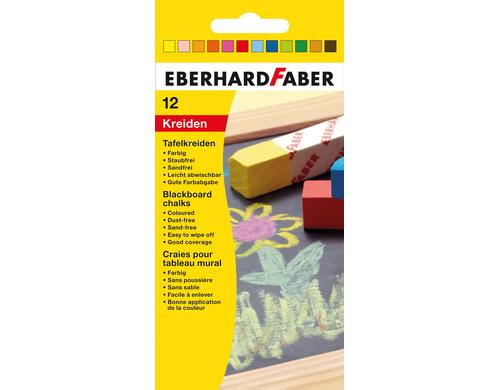 Eberhard F. Wandtafelkreide farbig 12er 20 Stk.