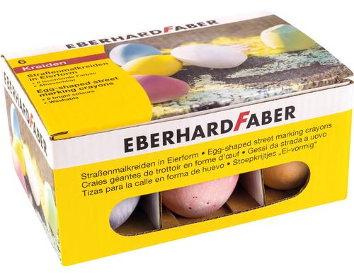 Eberhard F. Strassenmalkreide in Eierform 6 Stck