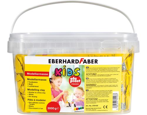 Eberhard F. Modellierm.EFA PLAST cl. Kid. 3kg, weiss, im Eimer