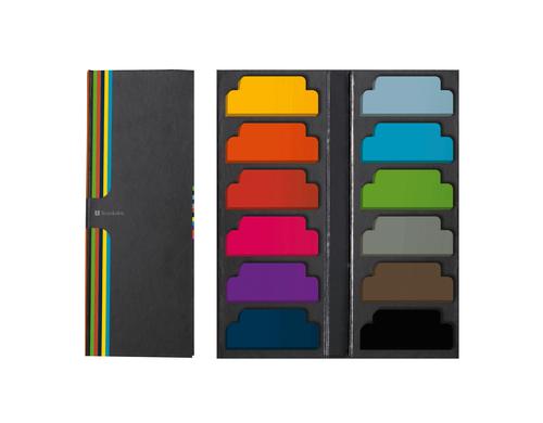 Semikolon Pagemarker 5x2cm, 12 Farben je 40 Streifen