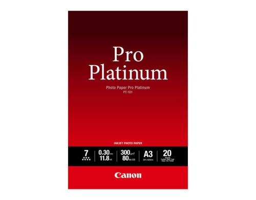 Canon Photo Paper Pro Platinum A3 297 x 420 mm, 300 g/m2, 20 Blatt