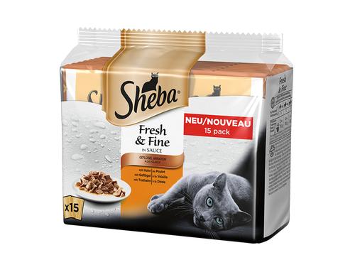 Sheba Fresh & Fine in Sauce 15x50g Geflgel Variation