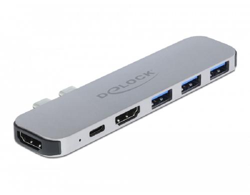 Delock 87753 Dockingstation fr MacBook 2x Dual HDMI 4K / USB-C PD/ 3x USB-A