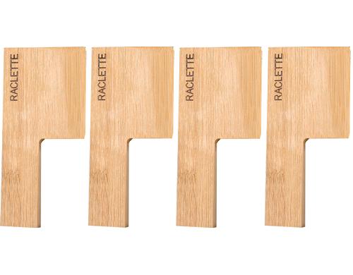 Nouvel Raclettespachtel Knife-Bambus Set 4 Stck, Bambus, 10x4.5x0.6 cm