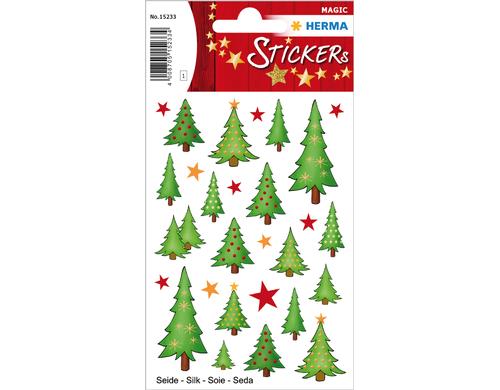 Herma Weihnachtssticker Tannenbume 1 Blatt, 28 Sticker