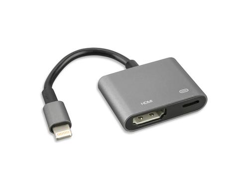 4smarts Apple Lightning - HDMI Adapter 4K Support, Bentigt Strom ber Lightning