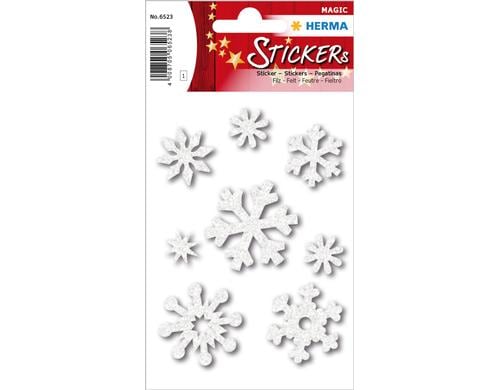Herma Weihnachtssticker Eiskristalle 1 Blatt, 8 Sticker