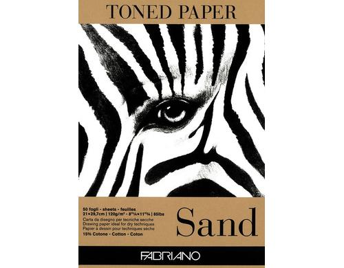 Fabriano Knstlerpapier Toned Sand A4 120g/m2, 50 Bl, Farbe: Sand