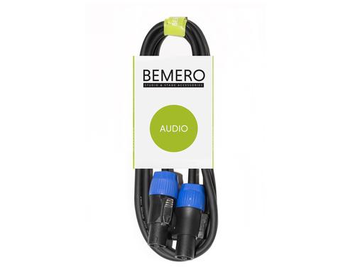 Bemero BSC2929-200BK SpeakON Kabel 2m Lautsprecherkabel 2x1.5mm2, schwarz