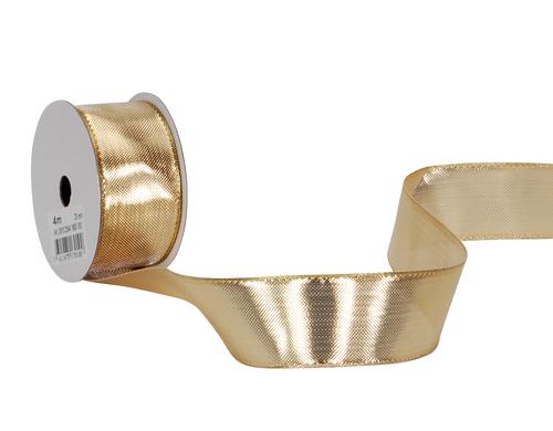 Spyk Geschenkband Monte Carlo gold, Breite: 25 mm, Lnge: 4 m