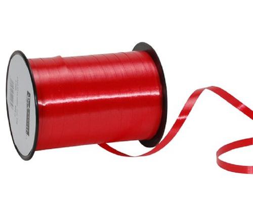 Spyk Geschenkband Poly glatt rot, Breite: 7 mm, Lnge: 500 m