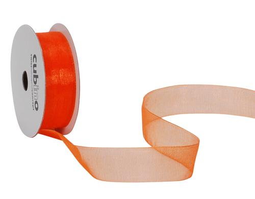 Spyk Geschenkband Organsa orange, B: 15 mm, Lnge: 8m
