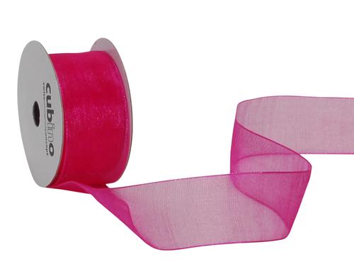 Spyk Geschenkband Organsa pink, B: 25 mm, Lnge: 6m