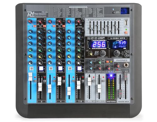 Power Dynamics PDM-S804 Analoges 8-Kanal Mischpult, Multi-FX