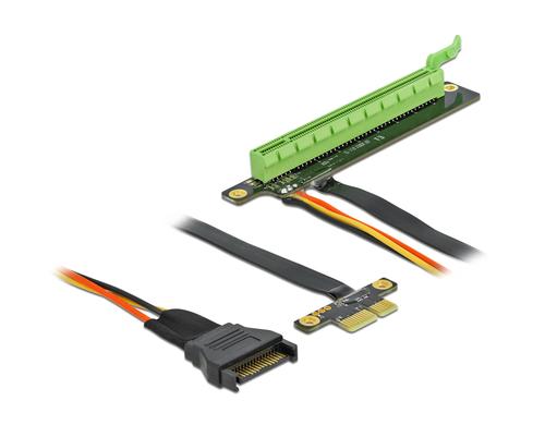 Delock PCI-Express Riserkarte, x1 zu x16 flexibel, gewinkelt, 30cm, SATA