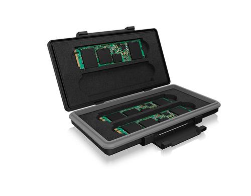 ICY BOX ext. Schutzbox IB-AC620-M2 schwarz/grau, fr 4x M.2 2280 SSD's