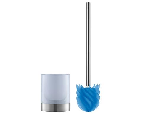 Loomaid WC-Brste Silikonkopf Edelstahl/ blau