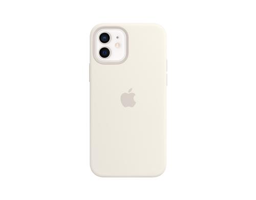 Apple iPhone 12/12 P Silicone Case Mag Whi inkl. MagSafe, White