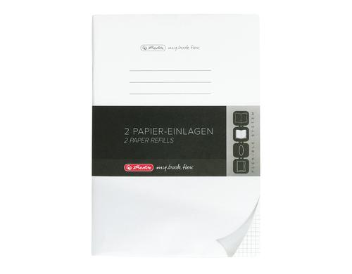 Herlitz my.book flex Papierersatzeinlagen Refill A4, 2x40 Blatt kariert, FSC-Mix