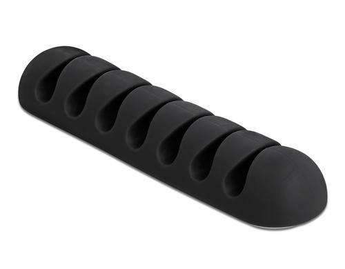 Delock Kabelhalter, TPR, selbstkl. 6 Stck, schwarz, D. 4 mm