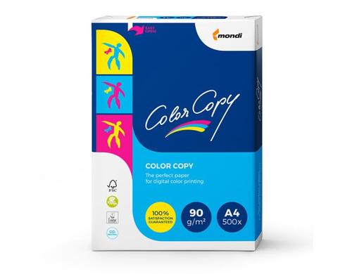 ColorCopy Papier A4, hochweiss, holzfrei 90gm2,  Packung  500 Blatt