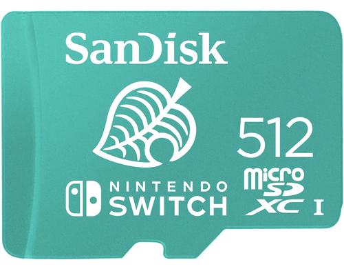 SanDisk microSDXC Card Nintendo Switch 512G U3, lesen 100MB/sec, schreiben 90MB/s