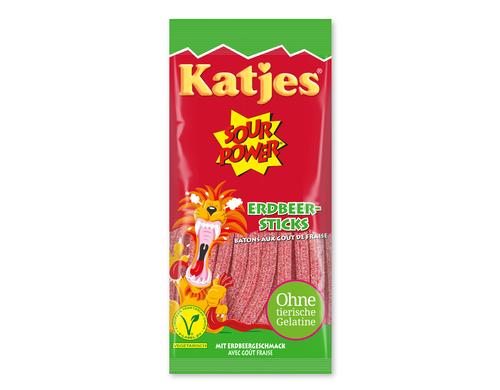 Katjes Sour Power Erdbeer-Sticks Btl. 100 g