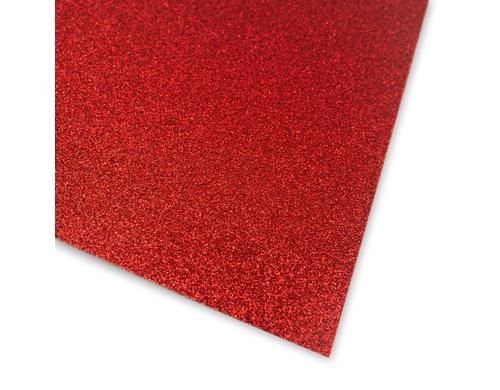 Ursus Glitterkarton A4 Rot 10 Blatt  300g/m2, A4