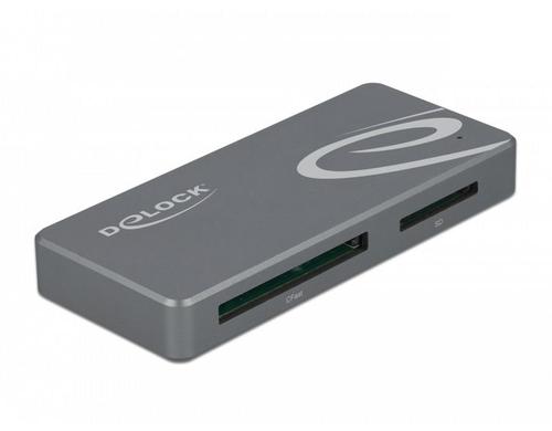 Delock USB 3.0 Card Reader CF u. SD USB Typ-C/Typ-A Port