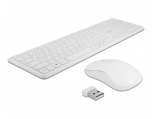 Delock USB Tastatur und Maus Set, 2,4 GHz kabellos weiss