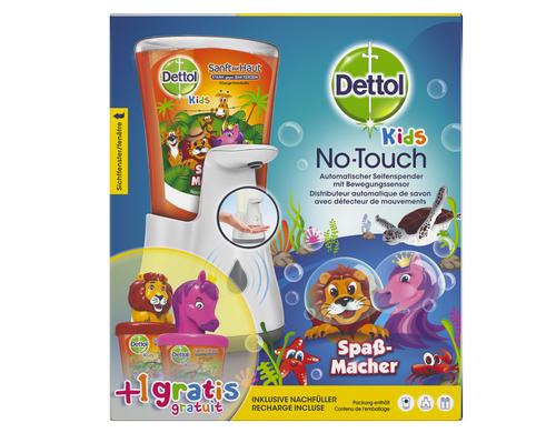 Dettol No Touch Starter Set Kids 1 Gert + 1 Nachfller (Kids) + Tieraufsatz