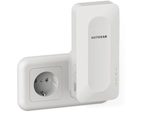 Netgear EAX15: AX1800 WLAN 6 Mesh Extender 4-Stream WiFi 6 Mesh Extender, weiss
