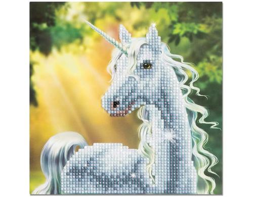 Crystal Art Card Sunshine Unicorn 18x18 cm