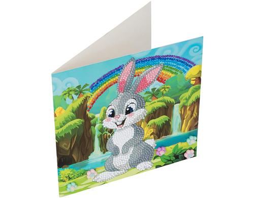 Crystal Art Card Rabbit Wonderland 18x18 cm