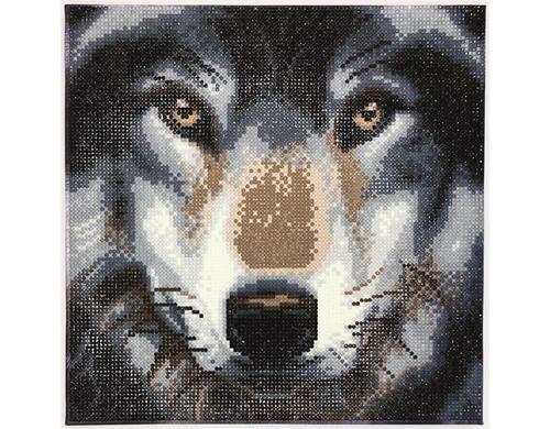 Crystal Art Kit Wolf 30x30 cm