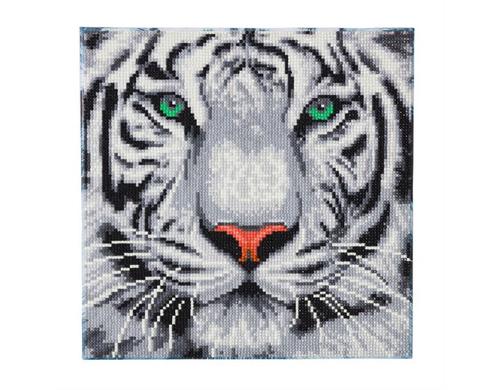 Crystal Art Kit White Tiger 30x30 cm