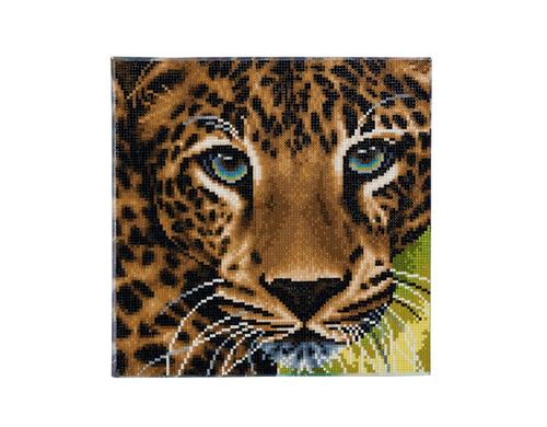 Crystal Art Kit Leopard 30x30 cm