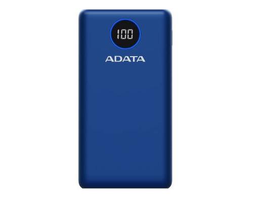 Adata PowerPack P20000QCD Blue 20000mAh, 2x USB-A, 2x USB-C Ausgang