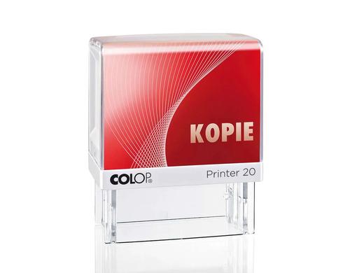 COLOP Stempel Printer 20/L KOPIE fertiger Lagertext, mit rotem Abdruck